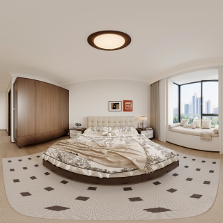 现代中古主卧全景