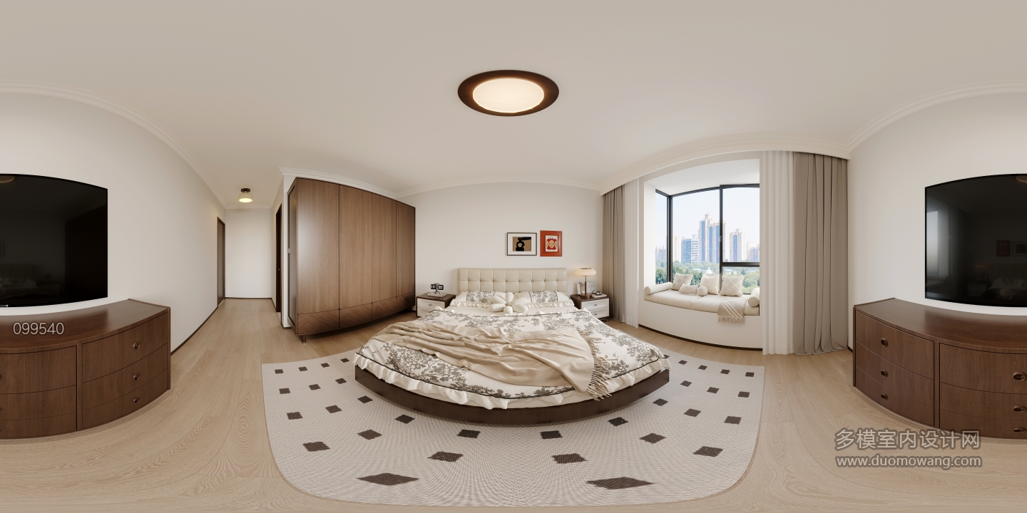 现代中古主卧全景