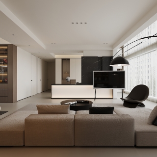 现代客厅单张二