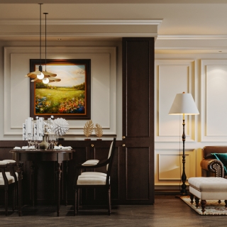 美式客餐厅特写