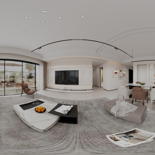 现代客餐厅全景