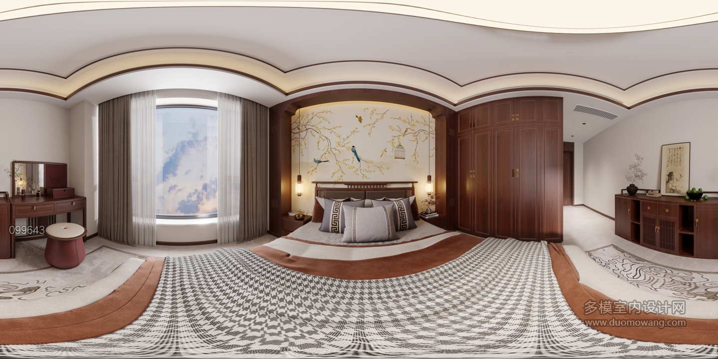 新中式女儿房全景