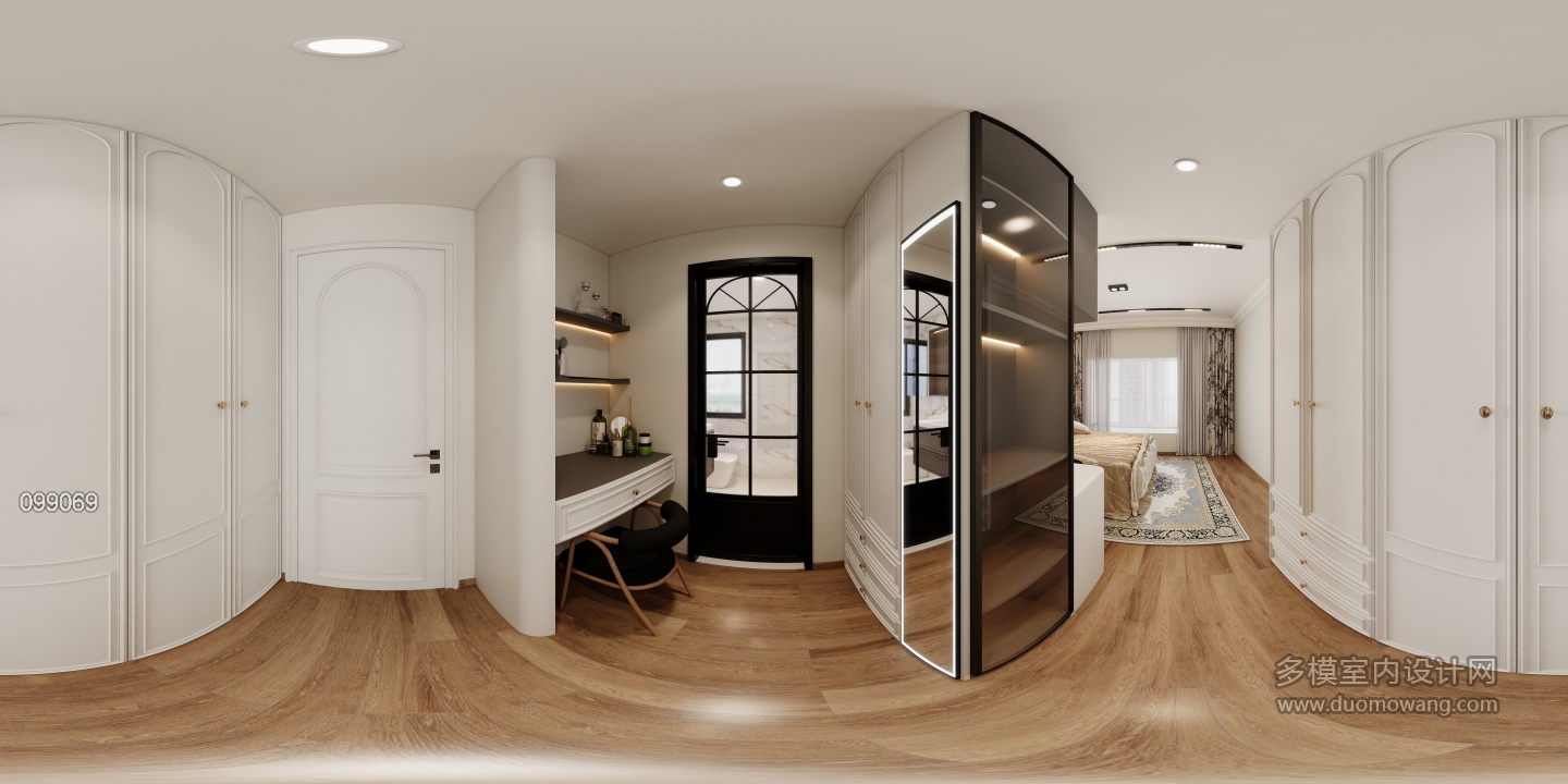 轻法式主卧衣帽间