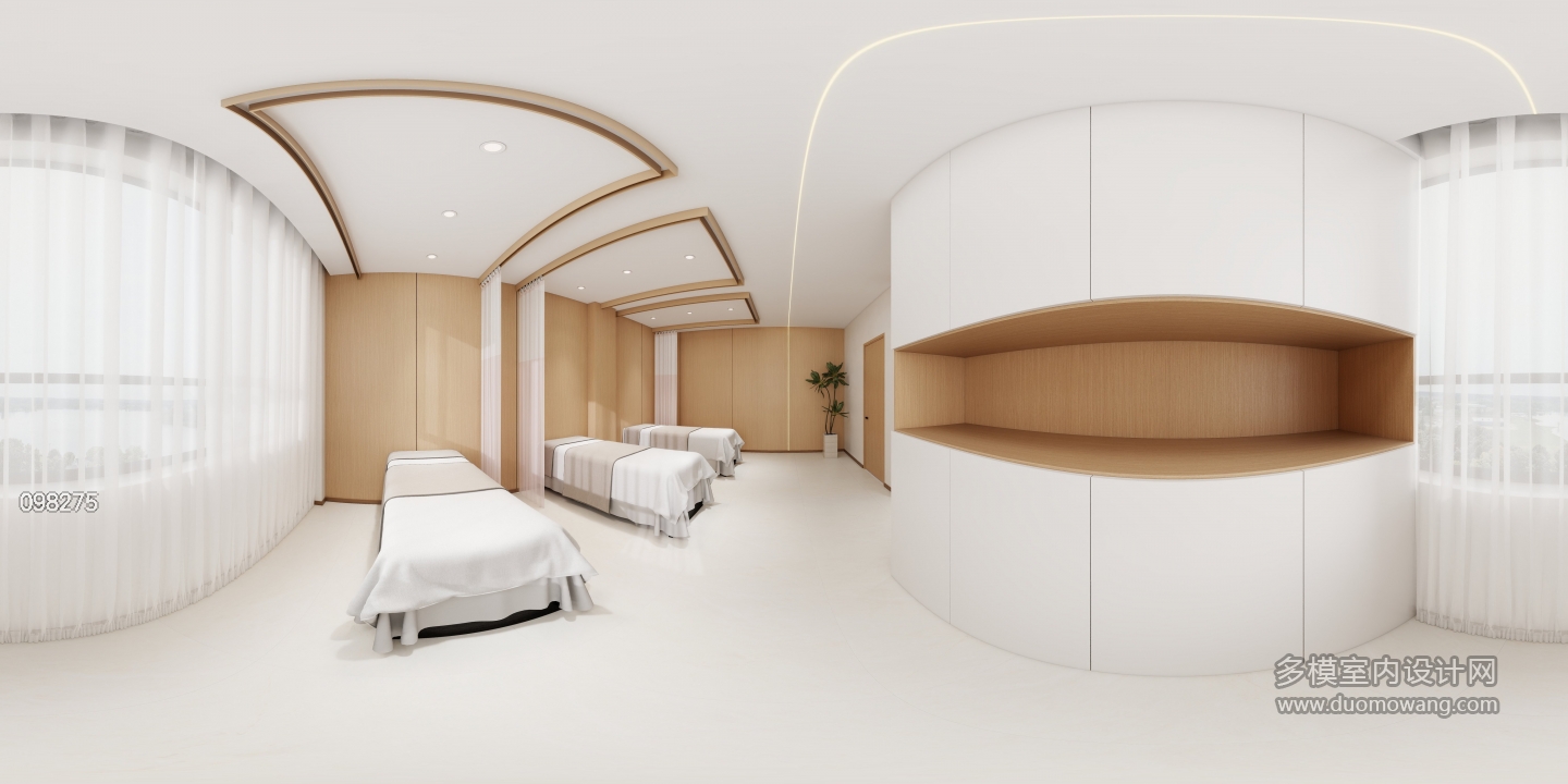原木风二楼理疗室