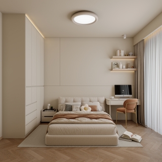 原木奶油风_次卧静态