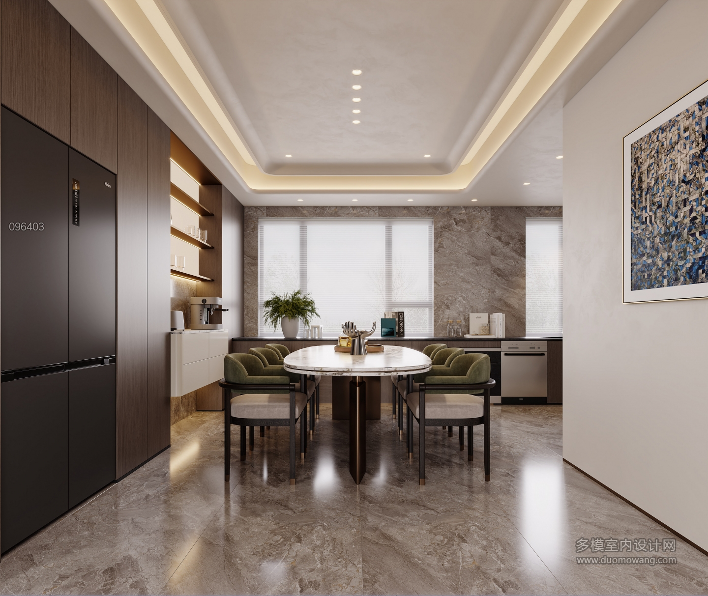 现代意式餐厅特写