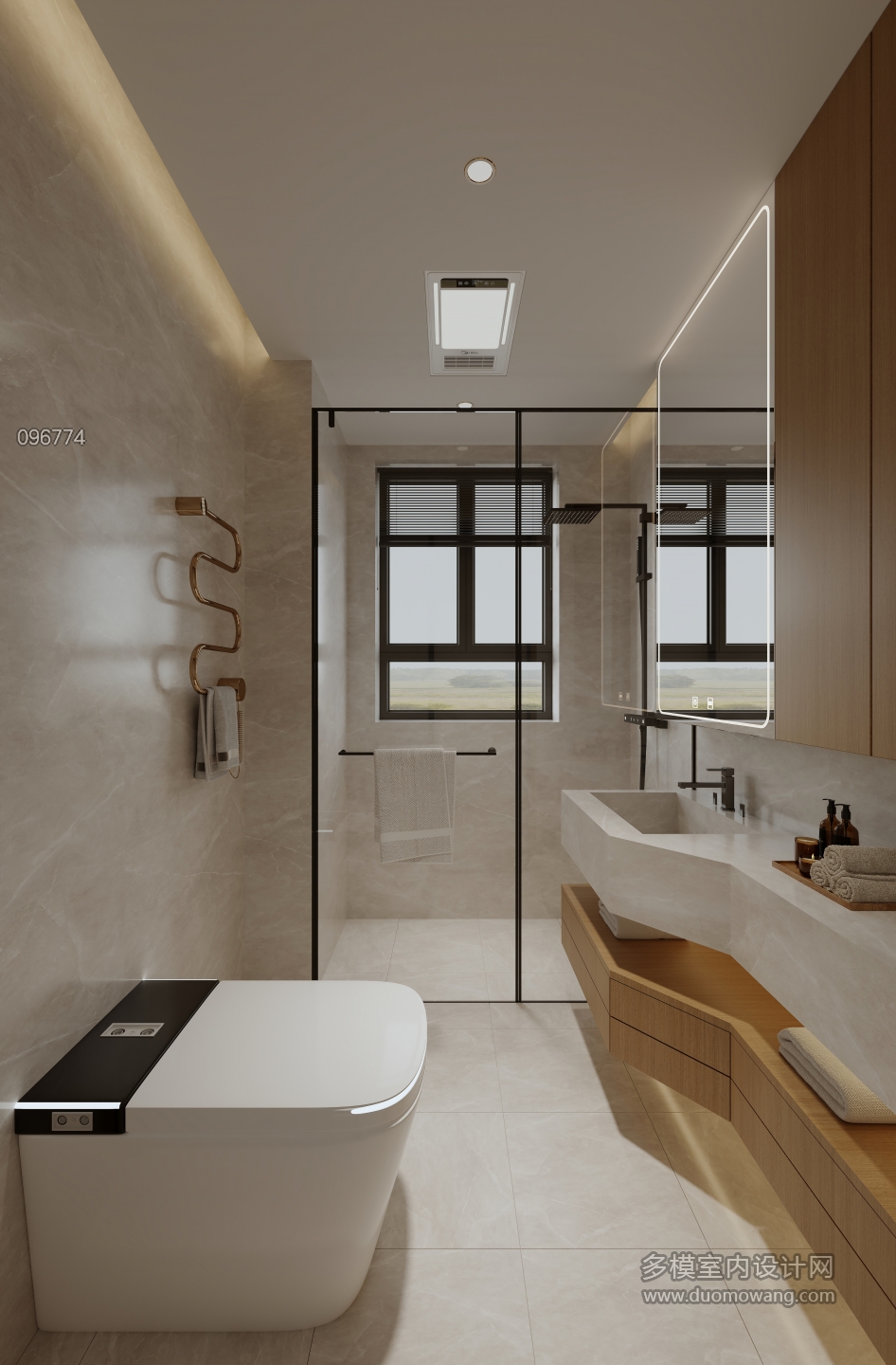 二楼 现代 客卫 单张