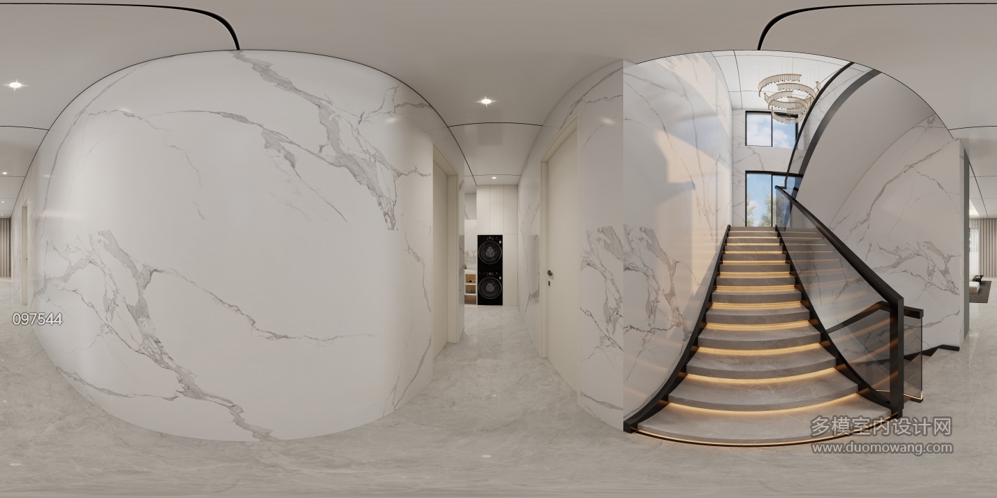 现代二楼楼梯间