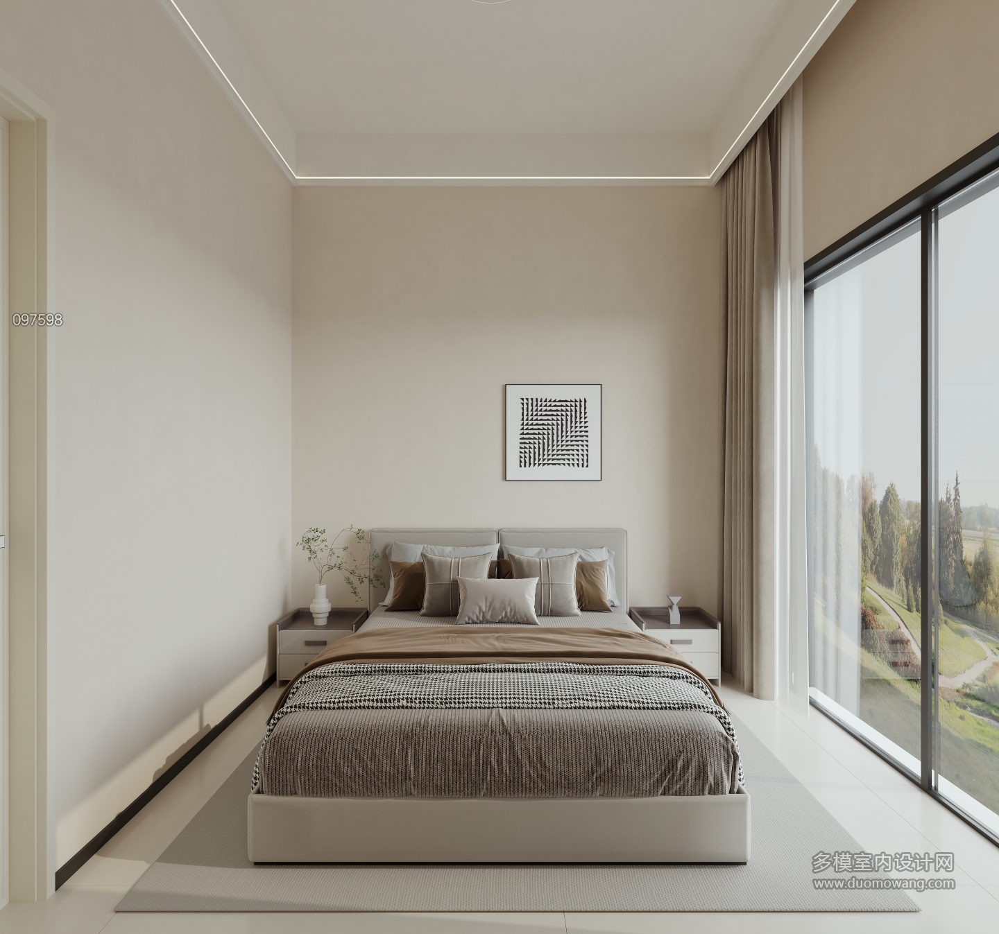 现代二楼 卧室3 单张