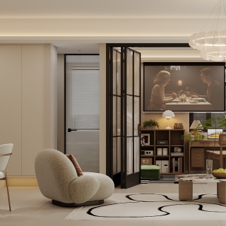 奶油-客厅特写1