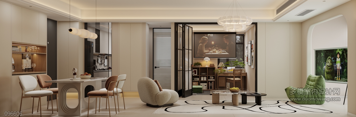 奶油-客厅特写1