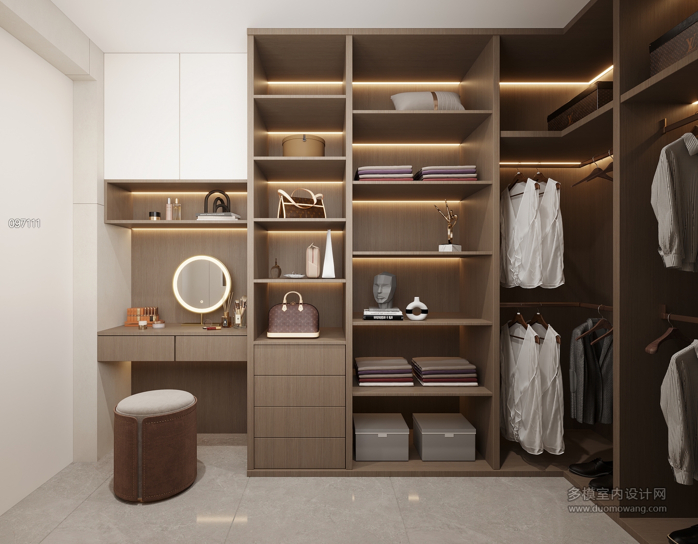 现代主卧衣帽间