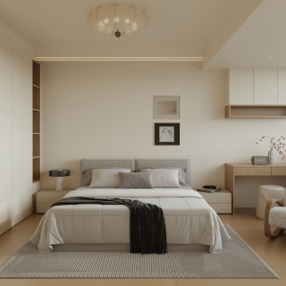 二楼 现代 主卧 单张