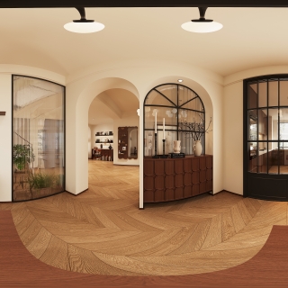 现代一楼餐厅全景