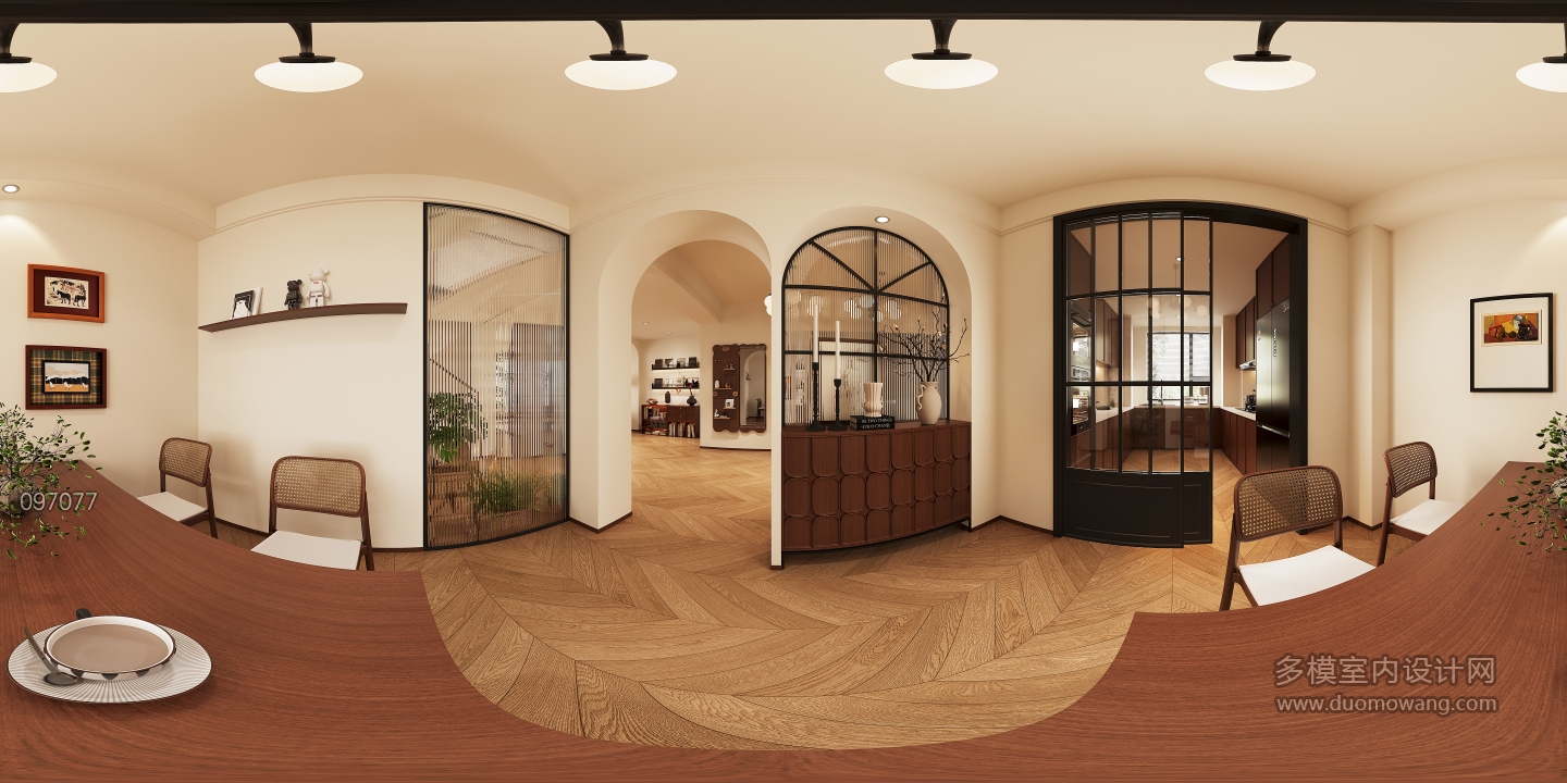 现代一楼餐厅全景