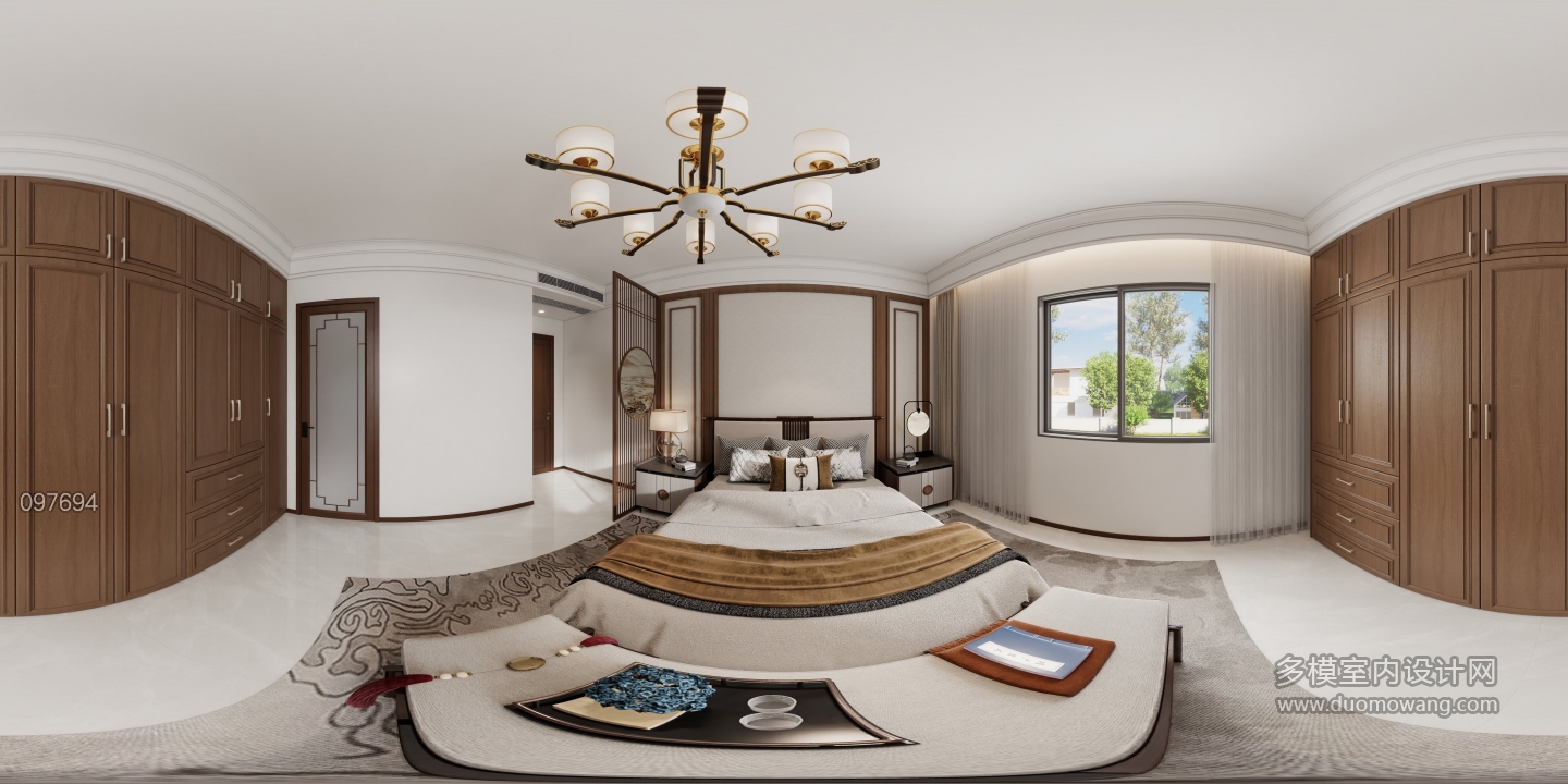 新中式二楼主卧