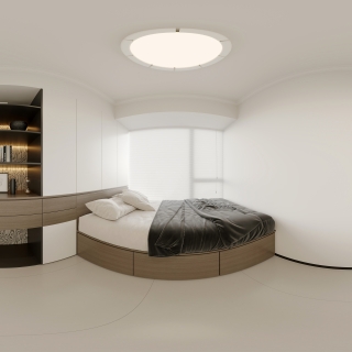 现代极简客房全景