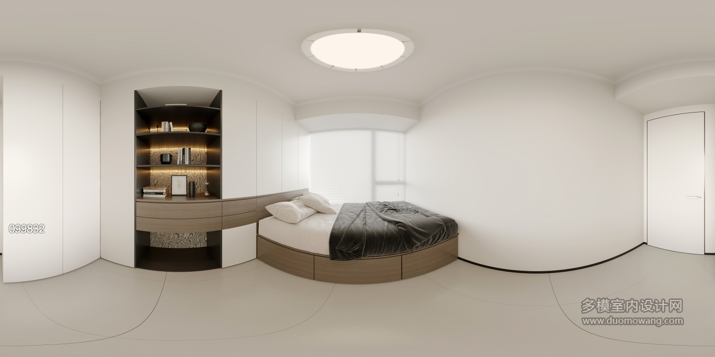 现代极简客房全景