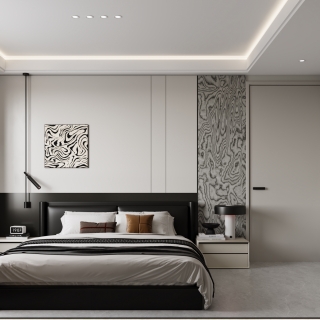 现代卧室 (2)