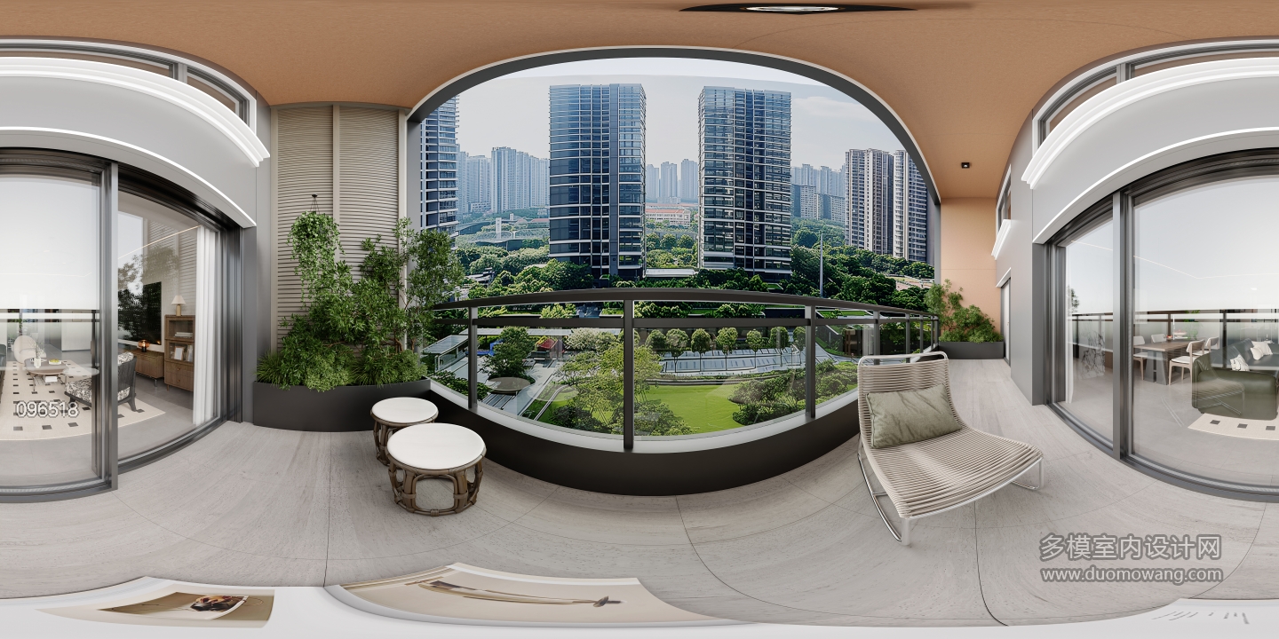 中古风 阳台全景