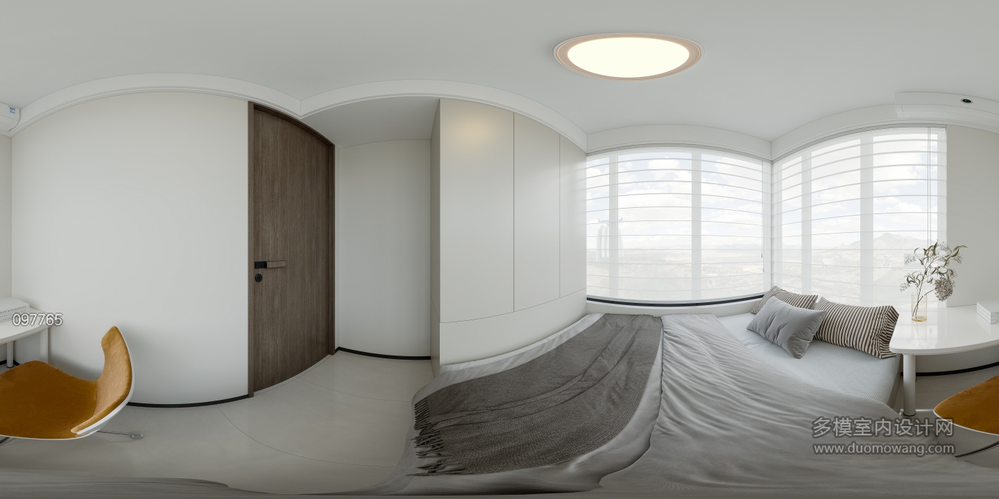 现代卧室全景