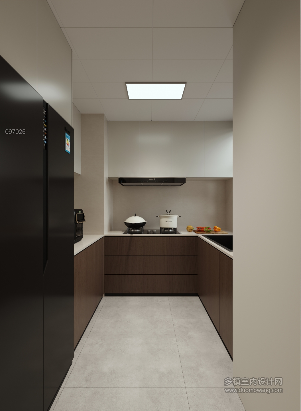 现代 厨房 单张