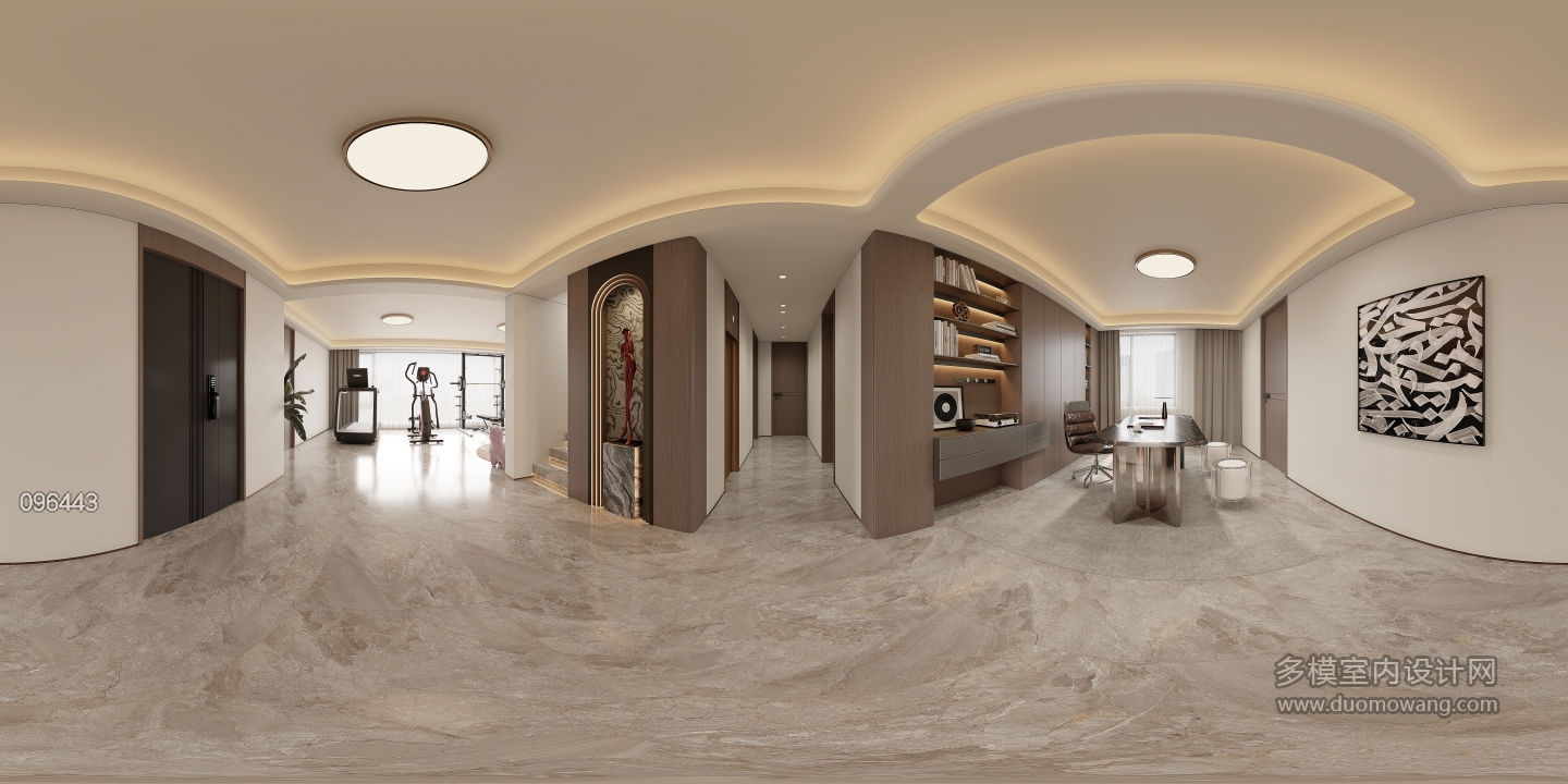 意式负一楼书房360