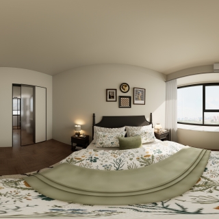 法式主卧全景图