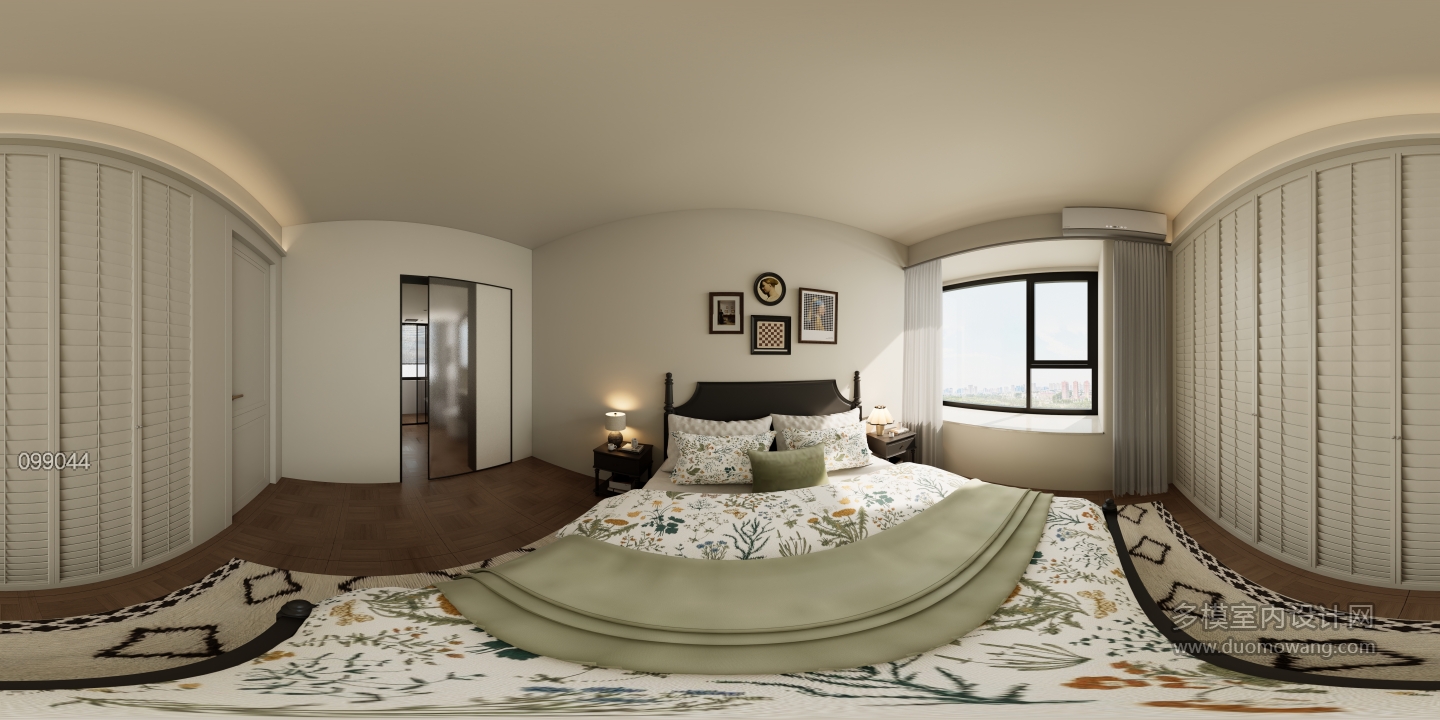 法式主卧全景图