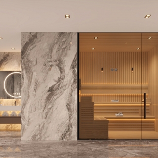 现代负一卫生间