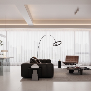 现代意式客厅特写