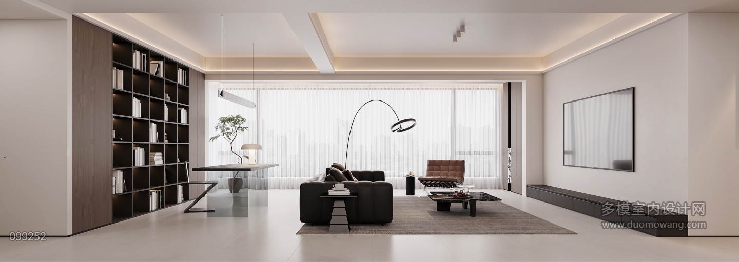 现代意式客厅特写