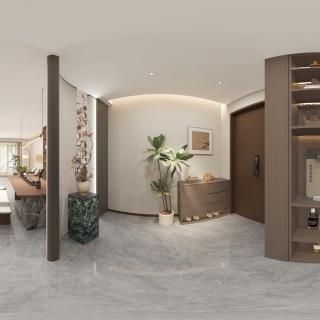 新中式2门厅全景