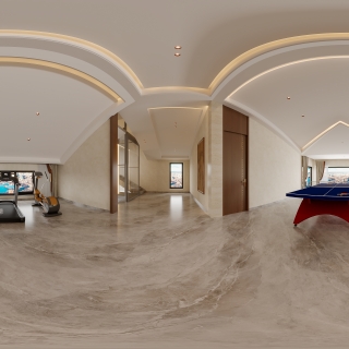 现代休闲区全景