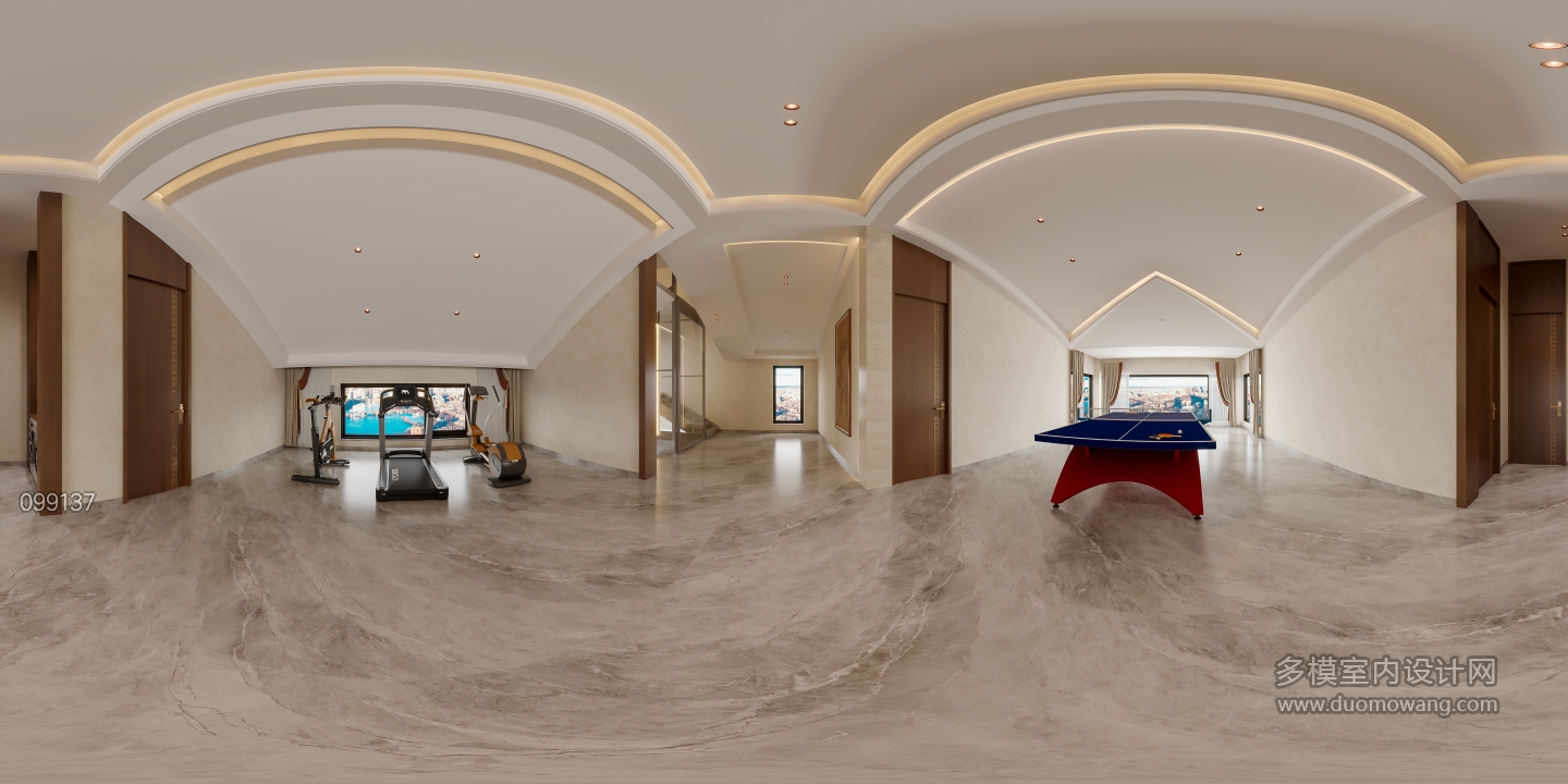 现代休闲区全景