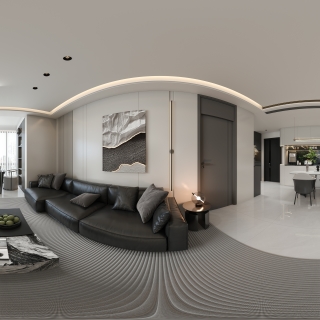 现代客餐厅全景