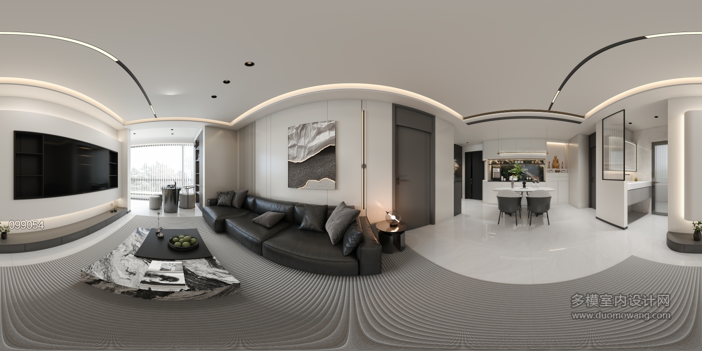 现代客餐厅全景