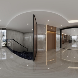 现代楼梯间全景