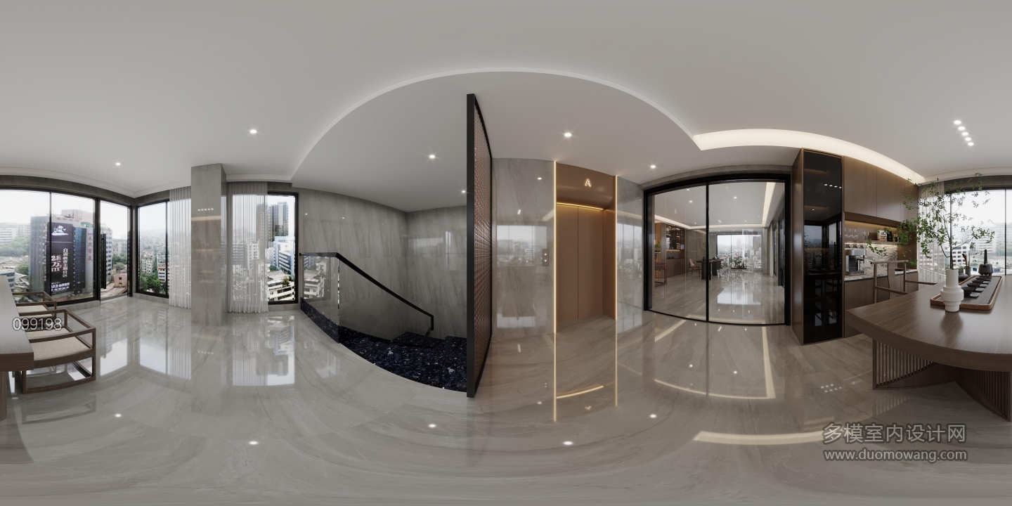 现代楼梯间全景