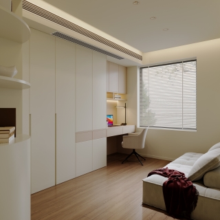 林总李海燕奶油风_单张书房