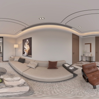 现代360二层起居室