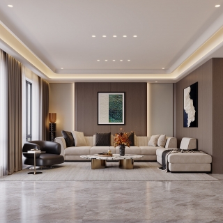 现代意式沙发背景特写