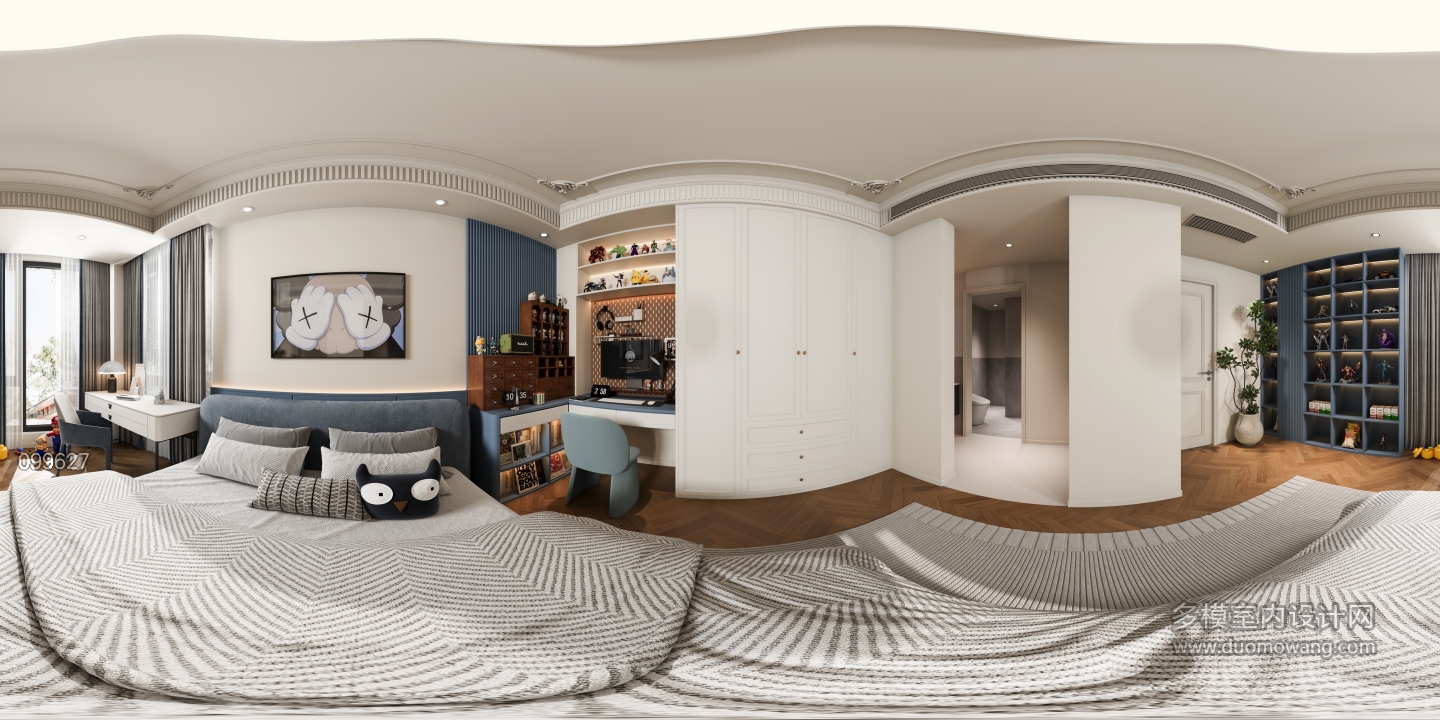 法式男孩房全景