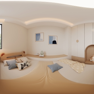 法式男孩房全景