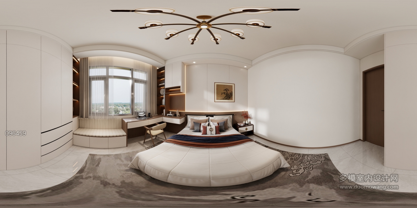 新中式二楼主卧