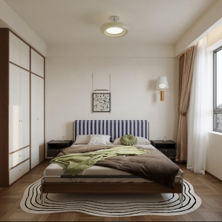 现代 中古风 次卧 单张