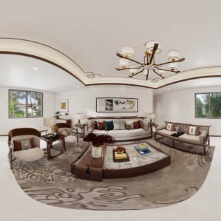 新中式二楼客厅