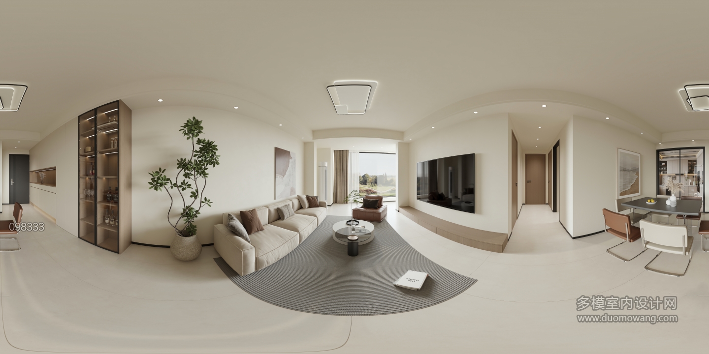 现代 客餐厅 全景