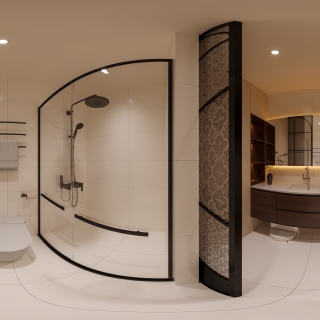 现代卫生间全景