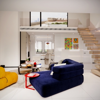 1楼阳台静态现代极简风格